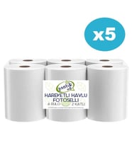 Pratiksoft 5 Koli 21 cm Fotoselli Hareketli Kağıt Havlu 30 Rulo