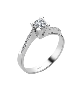 Sirius G Renk Toplam 0,46 Karat Pırlanta Tektaş Yüzük 0724R0056