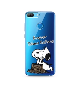 Snoopy Tasarımlı Süper Şeffaf Silikon Telefon Kılıfı Huawei Honor 9 Lite 