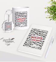 BK Gift Kişiye Özel İngilizce Öğretmeni Kupa Anahtarlık Beyaz Defter Kalem Hediye Seti-3 (Model 1)
