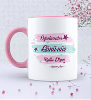 BK Gift Kişiye Özel Öğretmenler Gününüz Kutlu Olsun Pembe Kupa Bardak  4