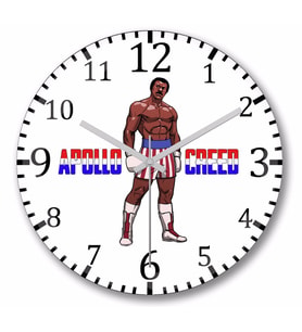 Apollo Creed Duvar Saati Bombeli Gercek Cam