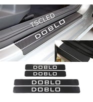 Fiat Doblo Karbon Kapı Eşiği Koruma Sticker Yapıştırma (4 Adet)
