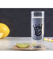 BK Gift Kişiye Özel Renkli Baskılı Kral Tasarımlı Vodka Bardağı-1 (Beyaz)