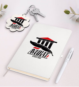 BK Gift Kişiye Özel Avukat Beyaz Defter Kalem ve Anahtarlık Hediye Seti-3 (Model 1)