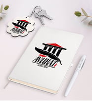 BK Gift Kişiye Özel Avukat Beyaz Defter Kalem ve Anahtarlık Hediye Seti-3 (Model 1)