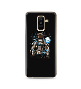Uzay Astronot Tasarım Süper Şeffaf Silikon Telefon Kılıfı Samsung A6 Plus
