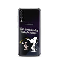 Snoopy Tasarımlı Süper Şeffaf Silikon Telefon Kılıfı Samsung A30s