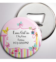 Doğum Günü Puantiyeli Şerit Açacaklı Magnet