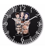 Addams Family  Forever Duvar Saati Bombeli Gercek Cam