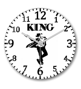 Rei Michael Jackson Forever King Duvar Saati Bombeli Gercek Cam