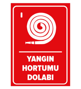 MIGNATIS - Yangın Hortumu Dolabı Levhası - Sac Malzeme 50x70cm