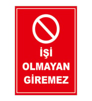 MIGNATIS - İşi Olmayan Giremez Levhası - Sac Malzeme 50x70cm
