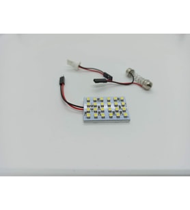 Araç İçi Oto Aydınlatma Tepe Lambası 24 SMD 5050 Led Proje Panel Tavan Lamba T10 / 33-44 mm