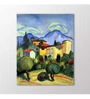 Arty Tablo Landschaft Und Die Häuser Tablo (Karışık)