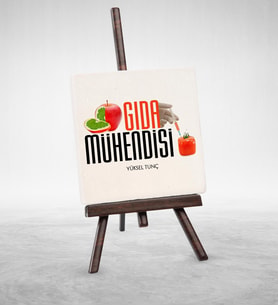 BK Gift Kişiye Özel Mesleki Gıda Mühendisi Şovaleli Doğal Taş  1
