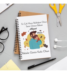 Babalar Günü Defteri Kişiye Özel
