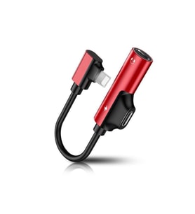 iPhone 7 8 X XR XS 11 için 2 in 1 AUX Şarj Çift Adaptör Splitter