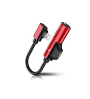 iPhone 7 8 X XR XS 11 için 2 in 1 AUX Şarj Çift Adaptör Splitter