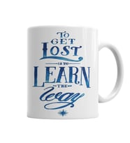 İngilizce Yazılı To Get Lost Learn Kupa Bardak Porselen