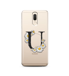 Papatya Harf Tasarım Süper Şeffaf Silikon Telefon Kılıfı Huawei Mate 10 Lite U-H