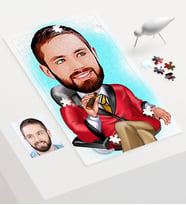 BK Gift Kişiye Özel Bay Patron Karikatür 240 Parça A3 Puzzle  3