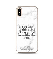 Iphone Xs Beyaz Mermer Söz Tasarımlı Telefon Kılıfı
