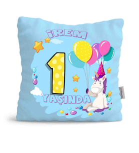 BK Gift Kişiye Özel Çocuklar Mavi Yastık 64856