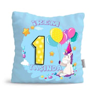 BK Gift Kişiye Özel Çocuklar Mavi Yastık 64856