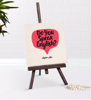 BK Gift Kişiye Özel İngilizce Öğretmeni Şovaleli Doğal Taş-14 (Beyaz)