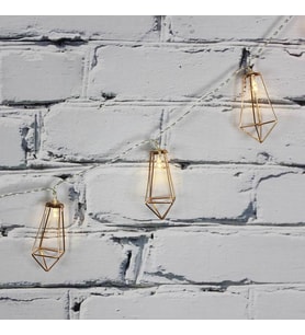 Led Işık Metal Köşeli Dekor 10'lu Şerit Aydınlatma Pilli Ağaç Süsü (STD)