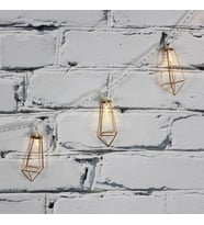 Led Işık Metal Köşeli Dekor 10'lu Şerit Aydınlatma Pilli Ağaç Süsü (STD)