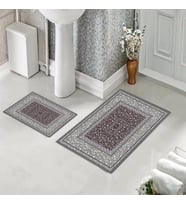 Banyo Halısı Ikili Klozet Takımı Kaymaz Tabanlı (60 xm x 100 cm + 40 cm x 60 cm) 