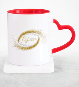 BK Gift Kişiye Özel Mesleki Kuyumcu Kırmızı Kalpli Kupa Bardak  2