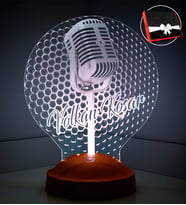 Mikrofon Led Lamba Ses Sanatçısına Özel İsimli Hediye, Müzisyene Hediye, Şarkıcıya Hediye, Vokaliste Hediye, Nostaljik Mikrofon