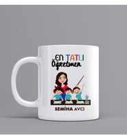 En Tatlı Öğretmen Hediye Kupa Bardak Kişiye Özel Hediye W81