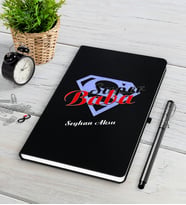 BK Gift Kişiye Özel Süper Baba Siyah Defter Kalem Seti-5
