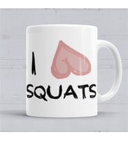 İ Love Squats Kupa Bardak Porselen