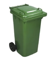 Safell Plastik Çöp Konteyneri 120 Litre Konteyner - A+ Isıya Karşı Dayanıklı Malzeme - Yeşil