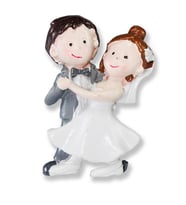 12 Adet Dans Eden Gelin Damat Biblo (Beyaz)