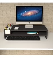 Emkawood Sally Siyah Monitör Yükseltici Laptop Standı