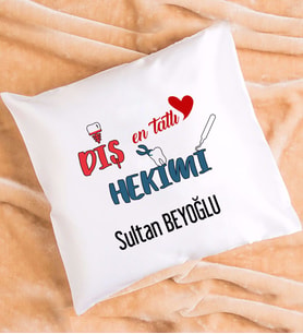 Mesajlı Diş Hekimi Hediye Yastık