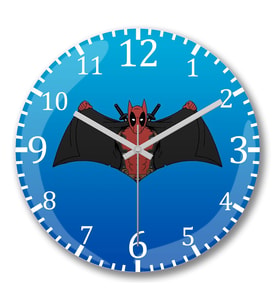 I' Am Batpool 2 Duvar Saati Bombeli Gercek Cam
