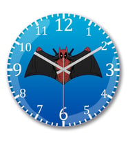 I' Am Batpool 2 Duvar Saati Bombeli Gercek Cam