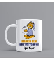 Uykucu Garfield Hediye Kupa Bardak Kişiye Özel Hediye W79