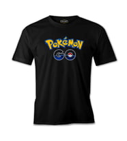 Pokemon Go - Logo Siyah Erkek Tshirt