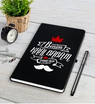 BK Gift Kişiye Özel Benim Kral Babam Siyah Defter Kalem Seti