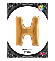 H Harf Kikajoy Altın Folyo Balon 102 cm (40 inch)