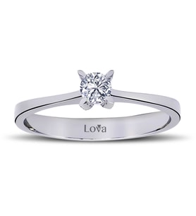 Lova D Renk 0,18 Karat Pırlanta Tektaş Yüzük - 1030042