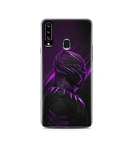 Black Panter Tasarım Süper Şeffaf Silikon Telefon Kılıfı Samsung A20s